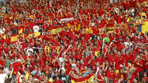 Afici&oacute;n de Espa&ntilde;a en un partido