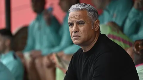 Sergio Pellicer durante el Algeciras - M&aacute;laga CF