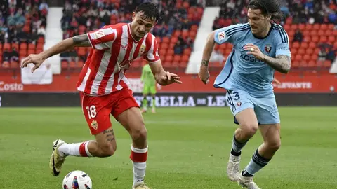 Marc Pubill y Juan Cruz en un UD Almer&iacute;a - CA Osasuna