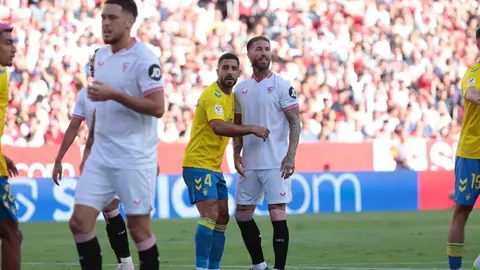 Sergio Ramos en el partido de la primera vuelta entre el Sevilla FC y la UD Las Palmas