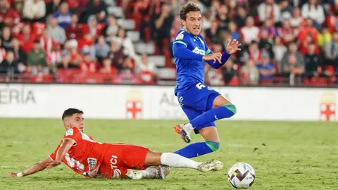 Luis Milla y Lucas Robertone en un UD Almer&iacute;a - Getafe CF