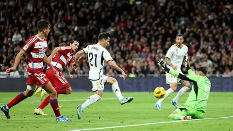 Brahim D&iacute;az en el partido de la primera vuelta entre el Real Madrid y el Granada CF