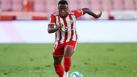 Arvin Appiah, jugador de la UD Almer&iacute;a cuyo traspaso cost&oacute; m&aacute;s de ocho millones de euros