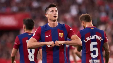 Gol de Lewandowski en el Sevilla FC - FC Barcelona | Salvador L&oacute;pez Medina para El MIRA