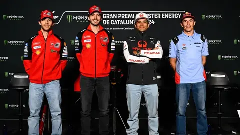 Motogp.com. Bastianini, Pecco, Jorge Mart&iacute;n y Marc M&aacute;rquez.