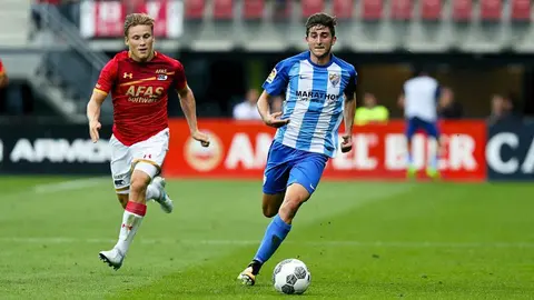 &Aacute;lex Mula durante su etapa como jugador del M&aacute;laga CF