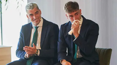 Marc Roca e Iker Losada en su presentaci&oacute;n con el Real Betis | Salvador L&oacute;pez Medina para El MIRA