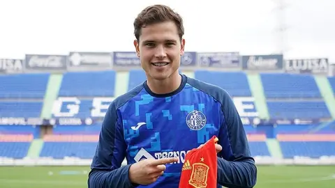 Juanmi Latasa, delantero del Real Madrid que interesa a Sevilla FC y Real Betis, estuvo cedido en el Getafe CF