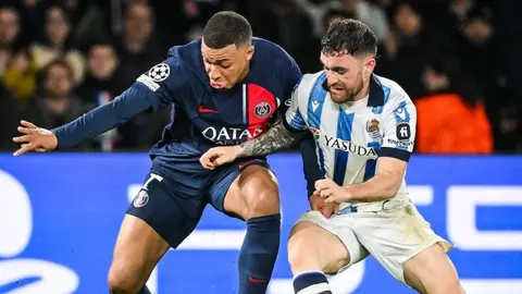 Javi Gal&aacute;n y Kylian Mbapp&eacute; se vieron las caras en la Champions League