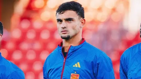 Marc Pubill, jugador de la UD Almer&iacute;a que ha estado concentrado con Espa&ntilde;a en los Juegos Ol&iacute;mpicos