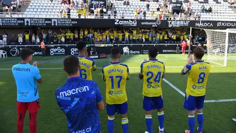 Los jugadores del C&aacute;diz CF tras el partido ante el FC Cartagena | CCF