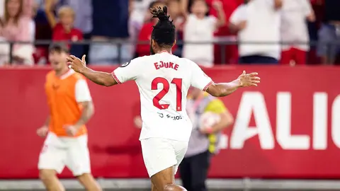 Gol de Ejuke en el Sevilla FC - Real Valladolid | Jes&uacute;s Ruiz Medina para El MIRA
