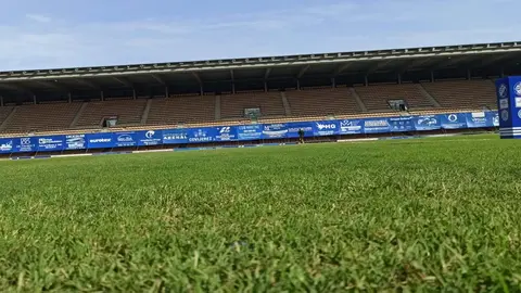 C&eacute;sped de Chap&iacute;n encuentro entre el Xerez DFC y la RB Linense | Twitter: XerezDFC