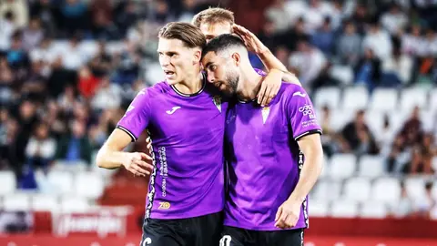 Jacobo Gonz&aacute;lez celebra su golazo anotado con el C&oacute;rdoba CF ante el Albacete Balompi&eacute; | CCF