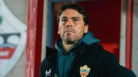 Rubi, entrenador de la UD Almer&iacute;a, durante el partido de la primera ronda de la Copa del Rey | UDA
