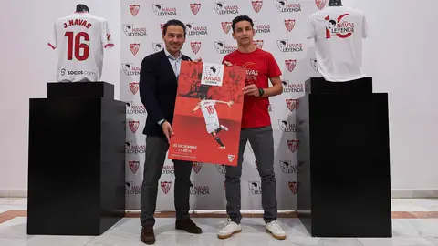 Del Nido Carrasco y Jes&uacute;s Navas durante el acto de presentaci&oacute;n de su homenaje de despedida | Salvador L&oacute;pez Medina para El MIRA