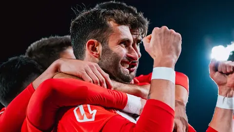 Los jugadores de la UD Almer&iacute;a celebran un gol de L&eacute;o Baptistao | UDA