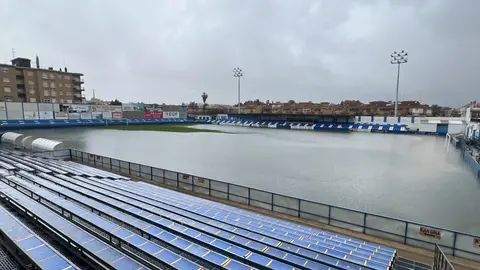 El Rubia inundado por las fuertes precipitaciones en Murcia | &Aacute;guilas FC