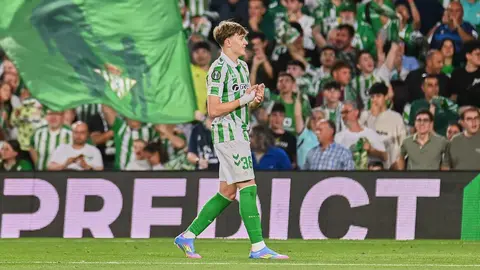 Gol de Jes&uacute;s Rodr&iacute;guez en el Real Betis - Jagiellonia | Salvador L&oacute;pez Medina para El MIRA