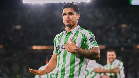 Cucho Hern&aacute;ndez celebra su gol en el Real Betis - Osasuna | Salvador L&oacute;pez Medina para El MIRA