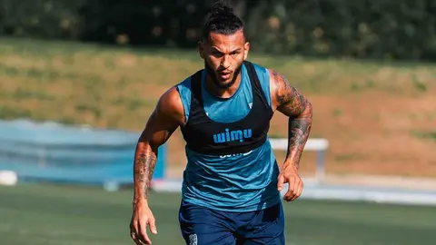 Luis Su&aacute;rez durante un entrenamiento de la UD Almer&iacute;a | UDA