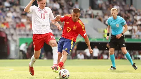 Pablo Garc&iacute;a en el Espa&ntilde;a - Dinamarca del Europeo Sub-19 | RFEF
