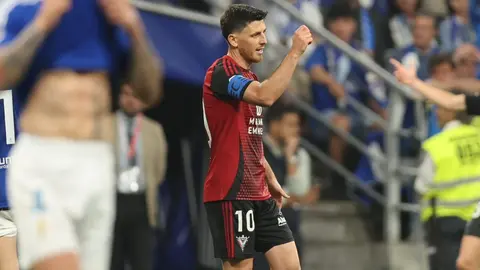 Alberto Reina durante el Real Oviedo - CD Mirand&eacute;s | CDM