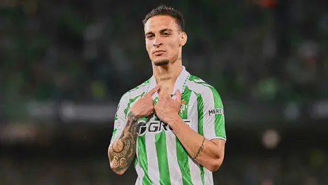 Antony celebra su gol en el Real Betis - Fiorentina | Salvador L&oacute;pez Medina para El MIRA