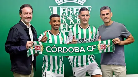 Dalisson y Sergi Guardiola durante su presentaci&oacute;n como nuevos fichajes del C&oacute;rdoba CF | CCF