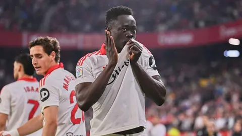 Akor Adams celebra su gol en el Sevilla FC - Atl&eacute;tico de Madrid | Salvador L&oacute;pez Medina