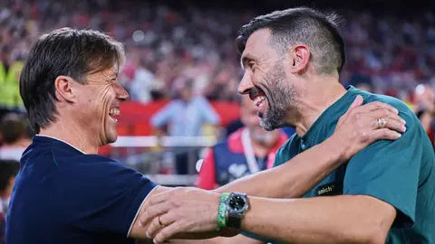 Eder Sarabia y Mat&iacute;as Almeyda en el &uacute;ltimo Sevilla FC - Elche | Salvador L&oacute;pez Medina