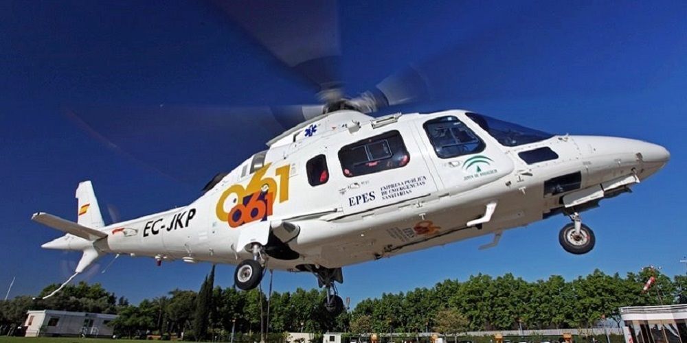 Un helicóptero de emergencias