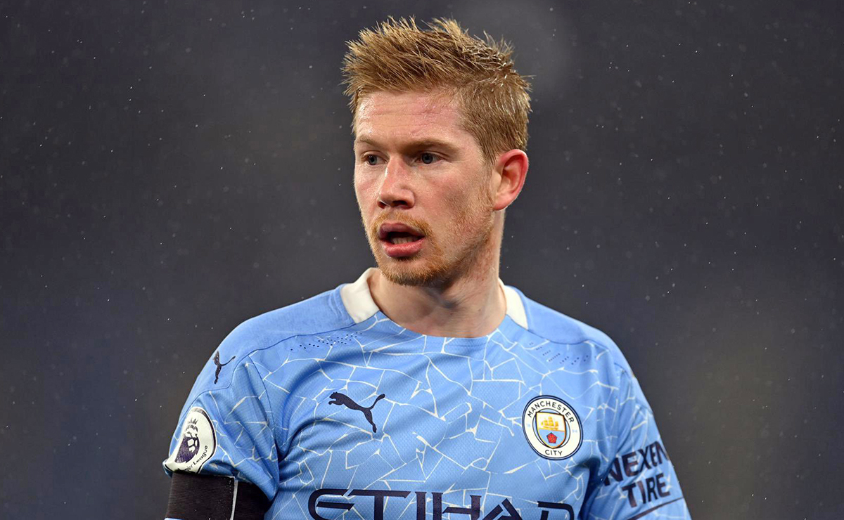 Kevin de Bruyne durante un partido de Liga con el Manchester City