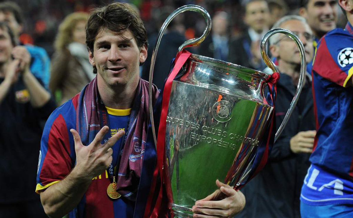 Messi celebra su tercera Champions League