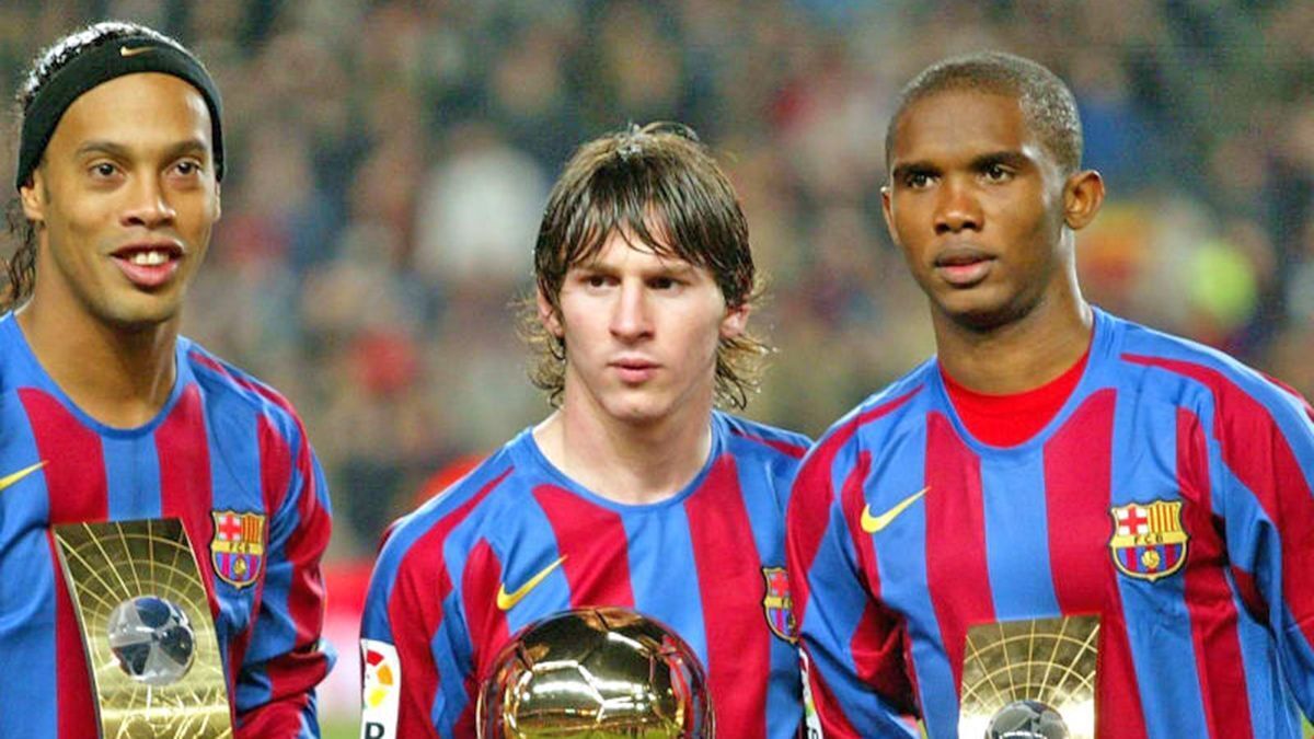 Ronaldinho, Messi y Eto'o en el FC Barcelona