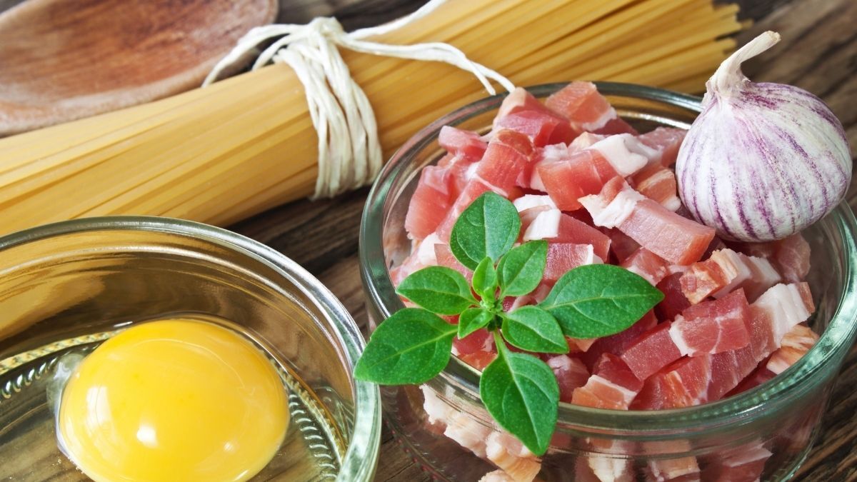 Ingredientes para Espaguetis a la carbonara