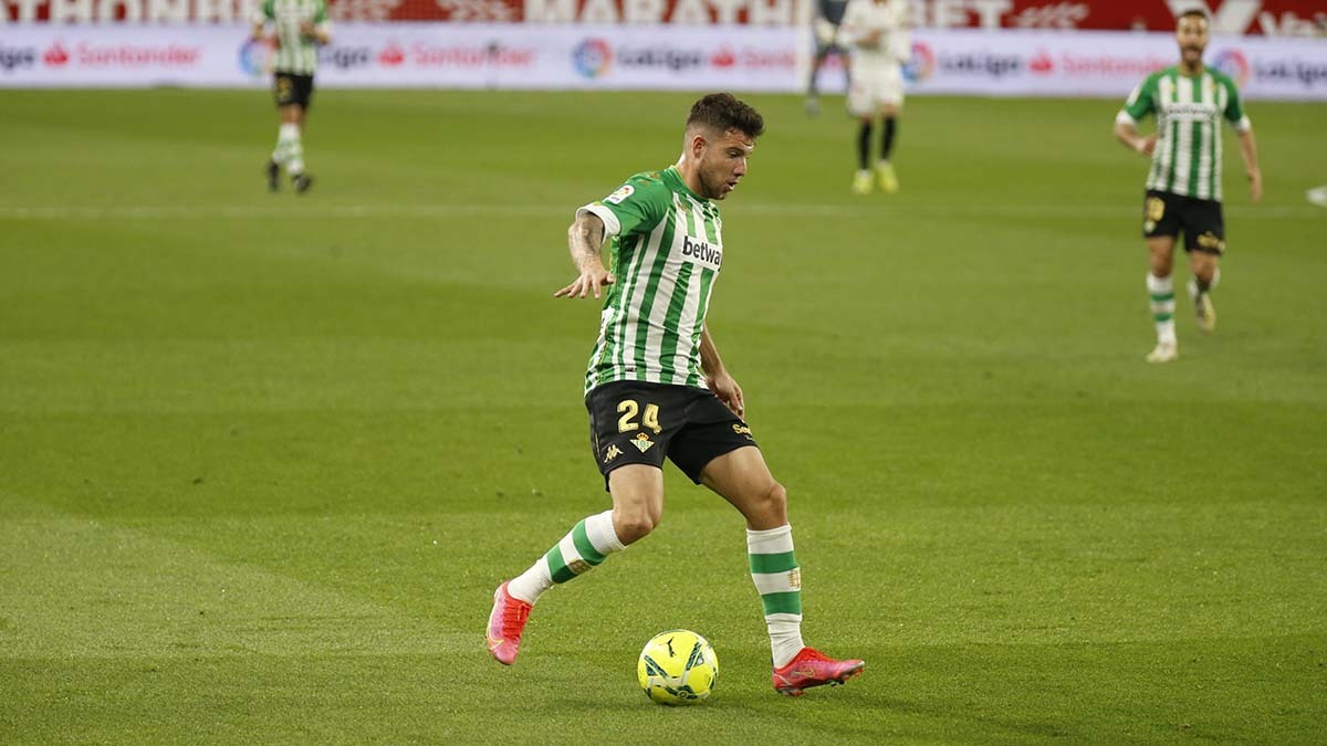 Aitor Ruibal durante el Real Betis-Sevilla