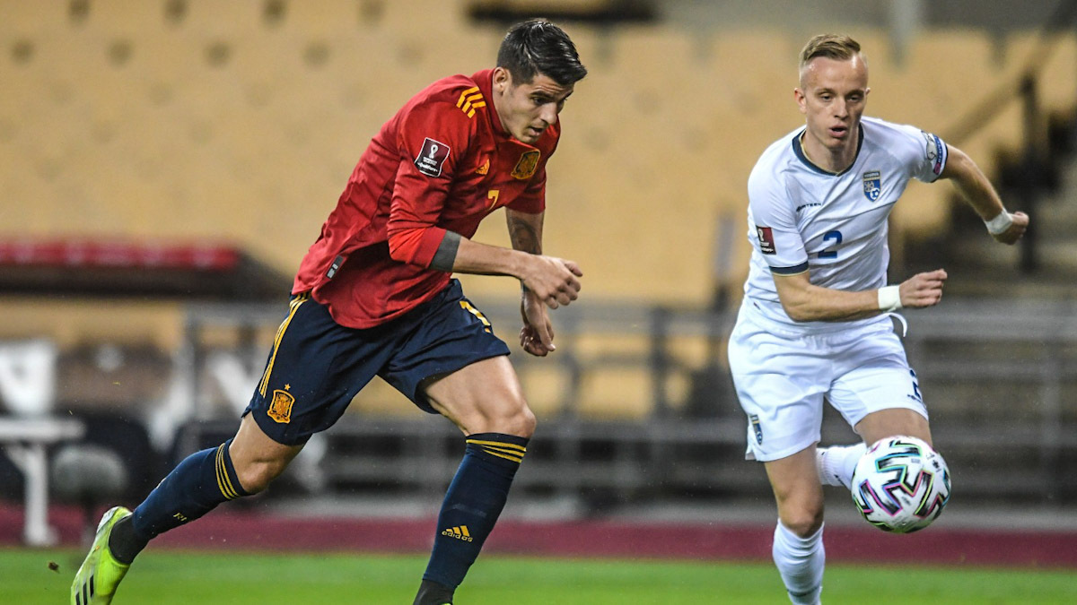 Morata en el España Contra Kosovo