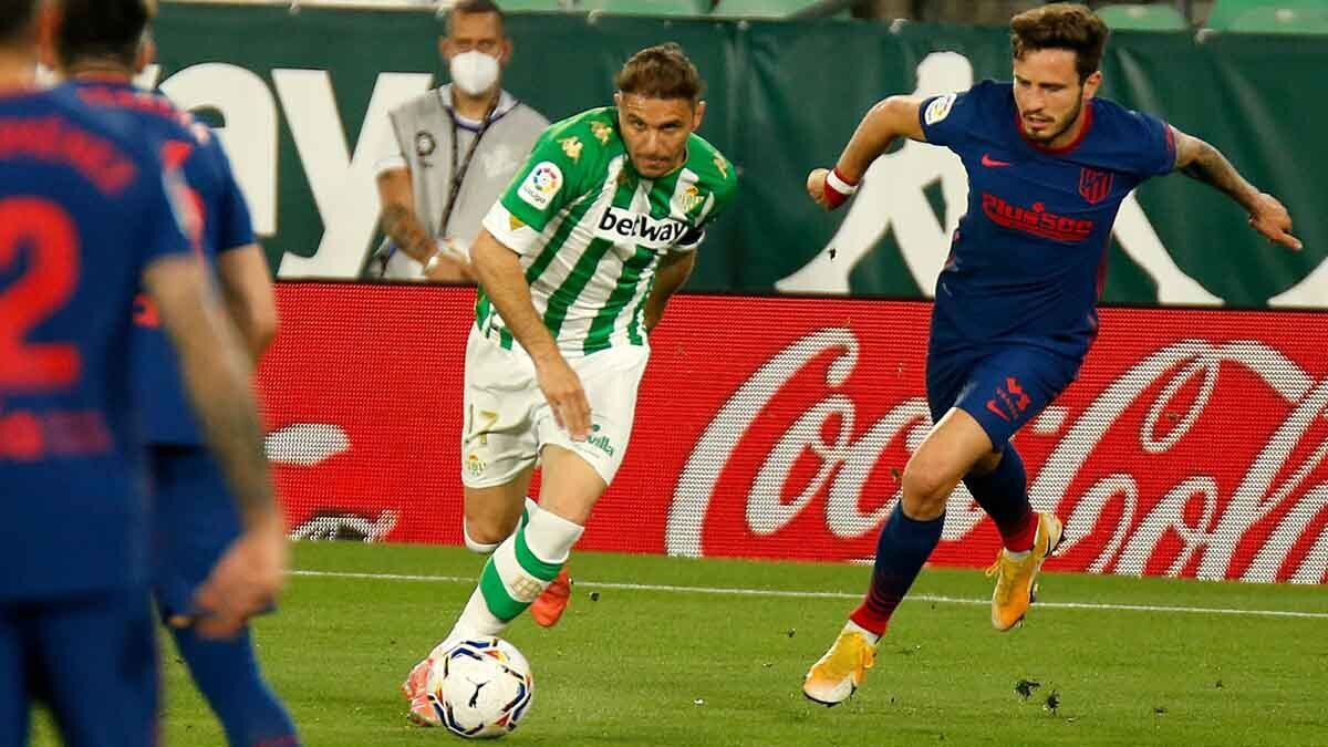 Joaquín durante el Real Betis - Atlético de Madrid