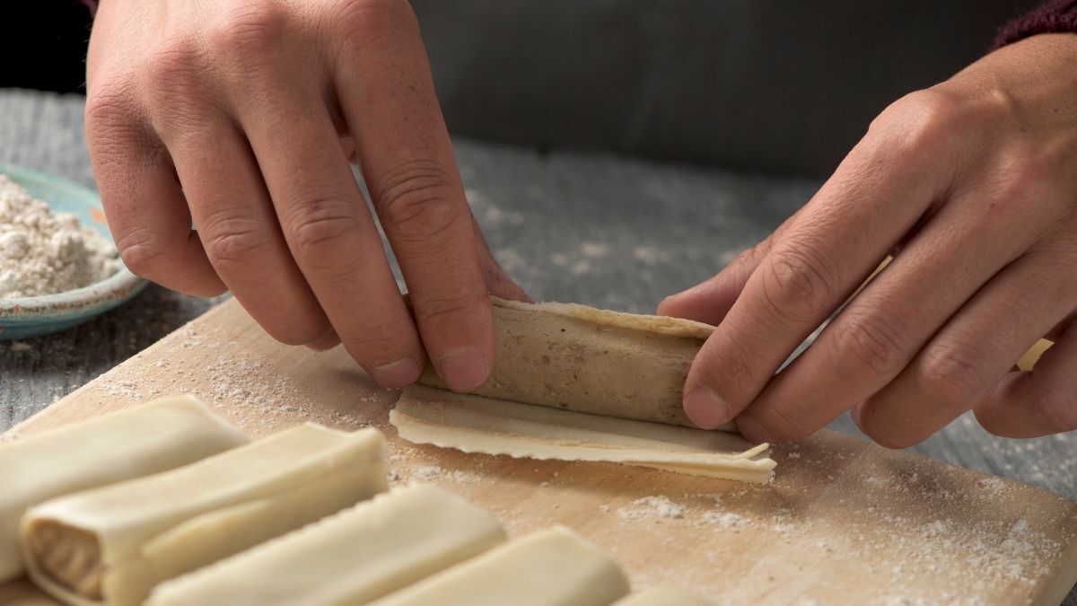 Preparación de canelones