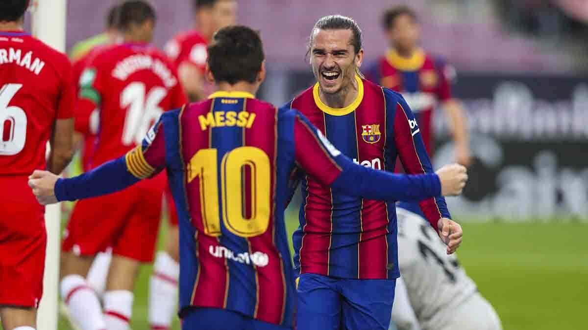 Lionel Messi y Antoine Griezmann en el FC Barcelona - Granada
