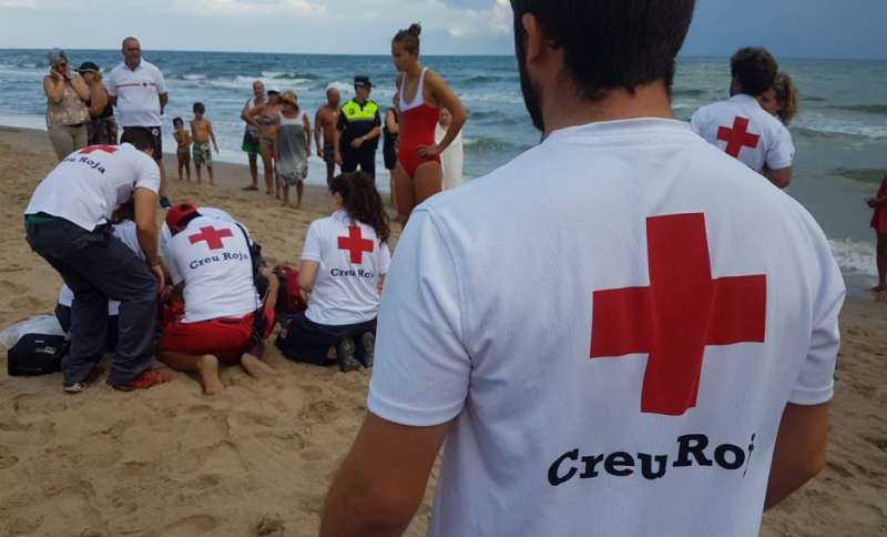 Sanitarios en la playa