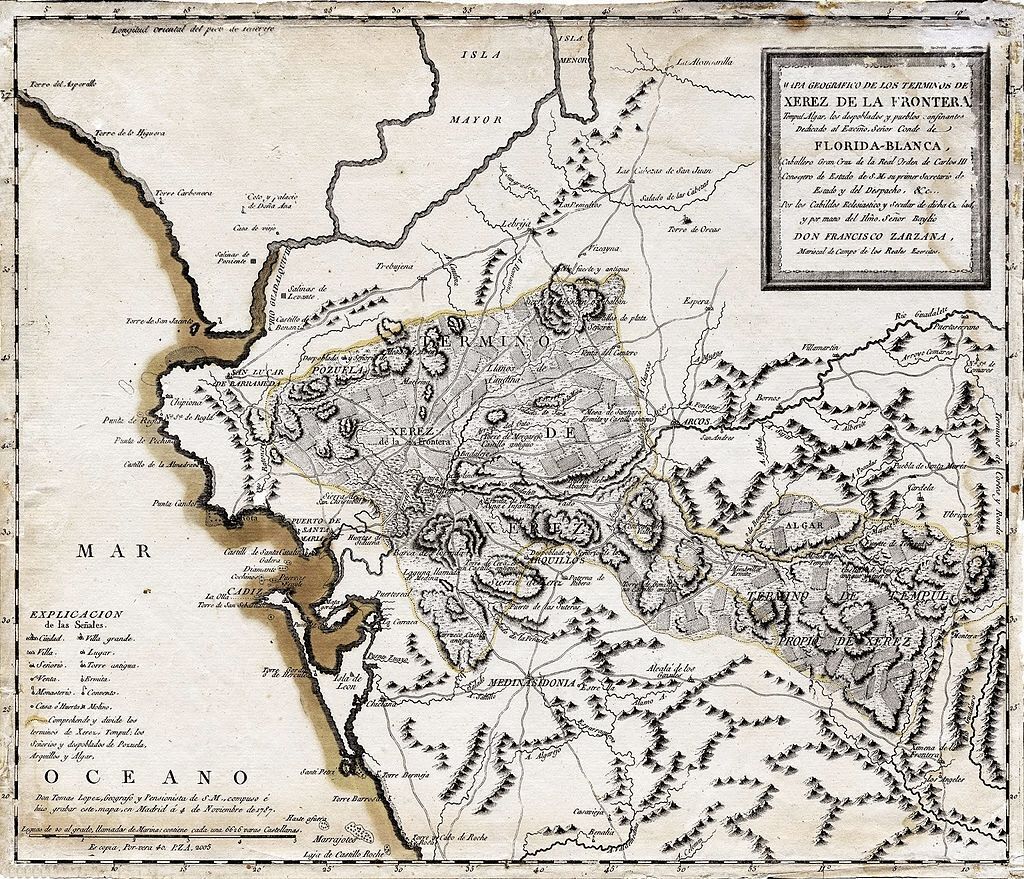 Mapa de Jerez en 1787, de Francisco Zarzana