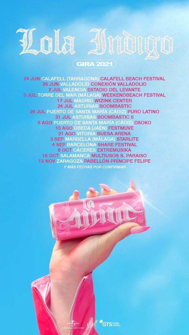 Cartel de la gira de Lola Índigo