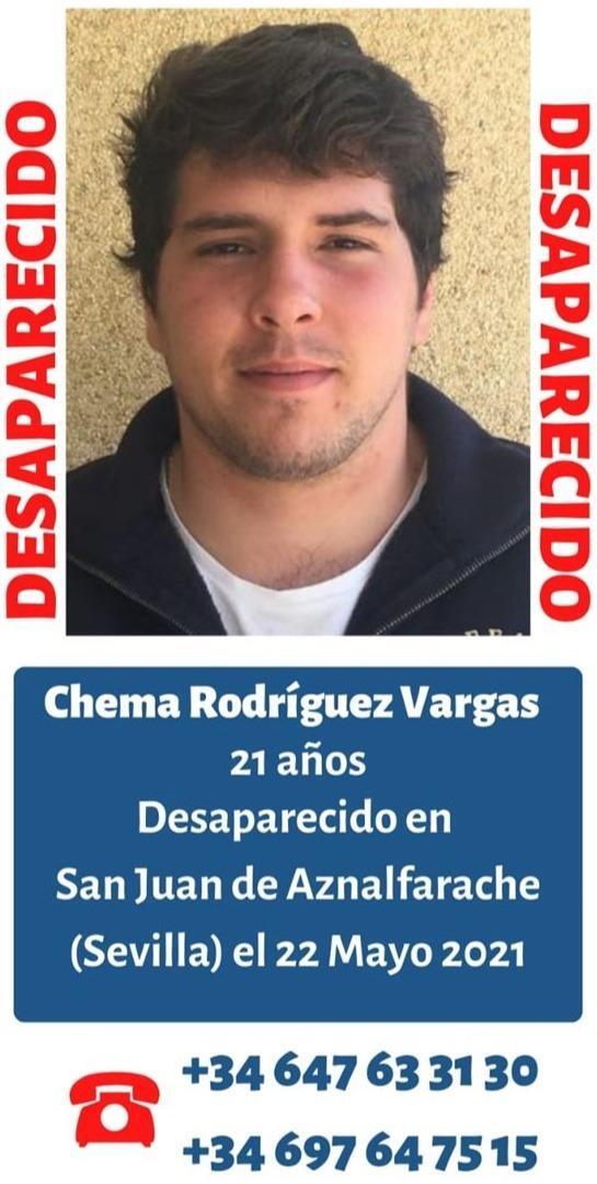Joven de 21 años desaparecido en San Juan de Aznalfarache