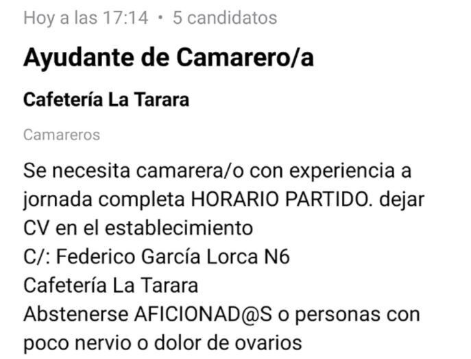 Oferta de empleo
