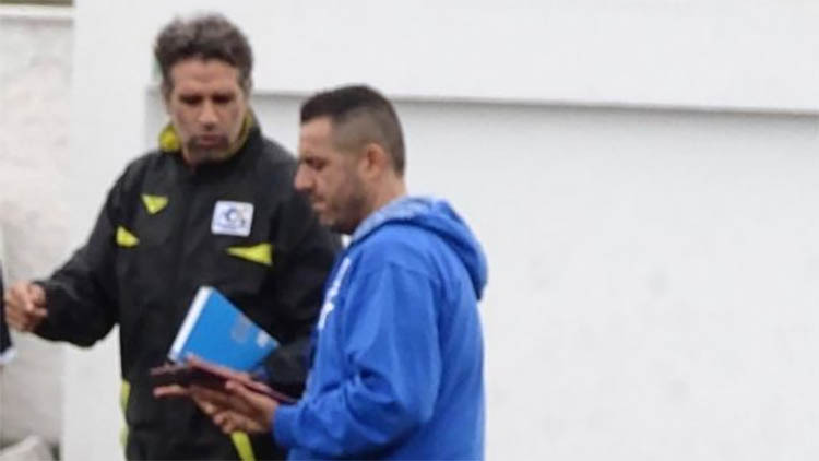 José Luis Sánchez junto a Juan Carlos Valerón