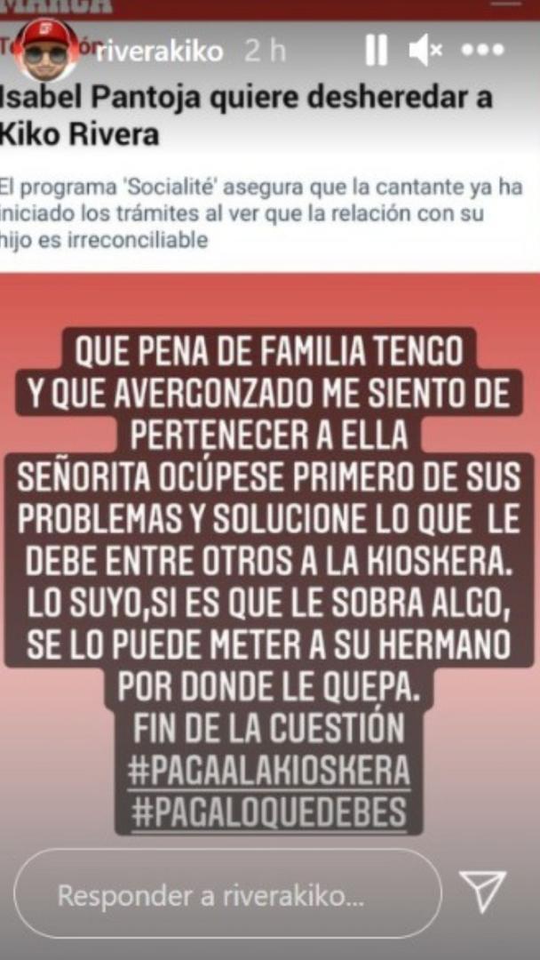 Story Kiko Rivera Instagram