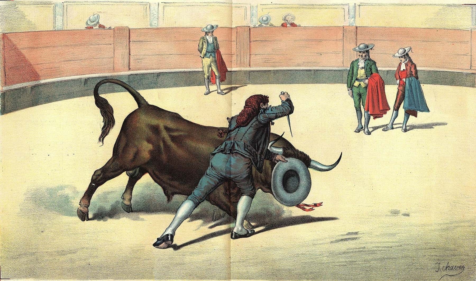 Cándido con la suerte del puñal