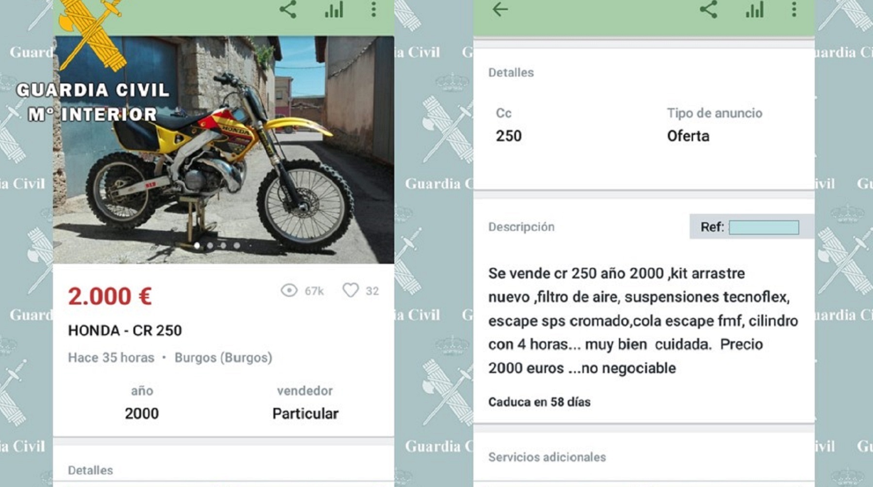 Operación Guardia Civil estafa en Cádiz